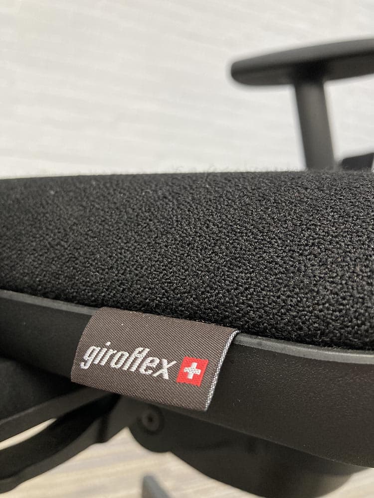 GIROFLEX 434 Bureaustoel - zwart stof / mesh / zwart metalen kruisvoet - Afbeelding 14
