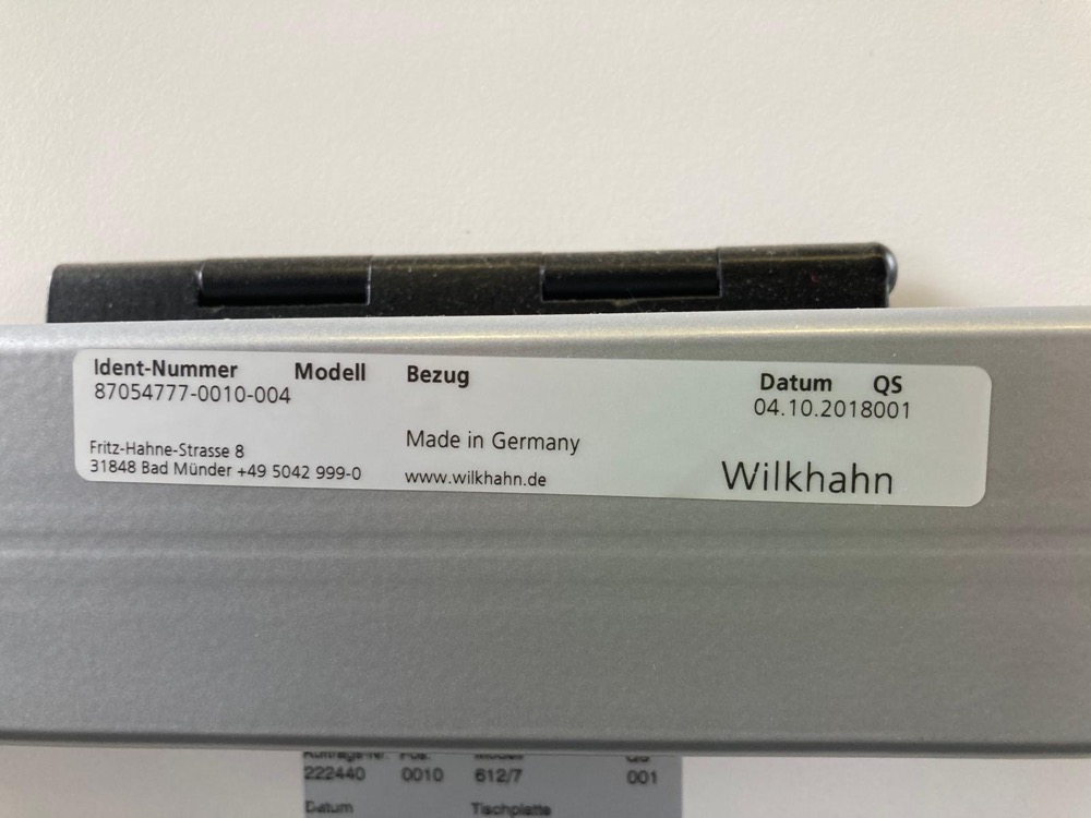 WILKHAHN 617 / 7 Table pliante B200xD80 - mélamine blanche / métal gris pied en y – Image 13