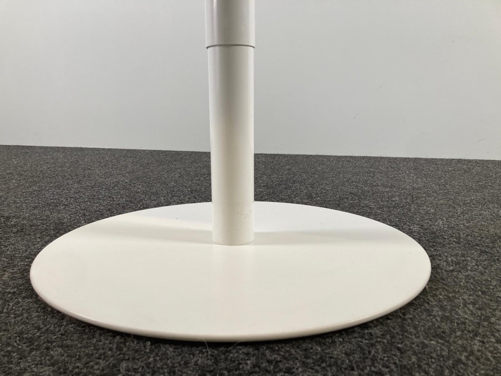 LAPALMA Brio Table de cantine Carré B90xD90xH68-97 - mélamine blanche / métal blanc pied central – Image 6