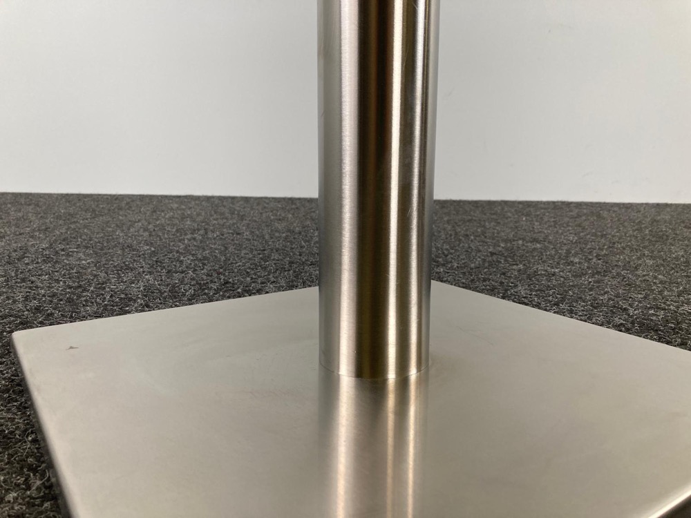 PEDRALI Table de cantine Carré B79xD79xH75 - mélamine blanche / chrome pied central – Image 10