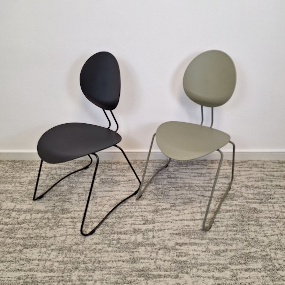 VERPAN Flex chair Canteen Chair design Verner Panton - black / black metal sled base - Image 2