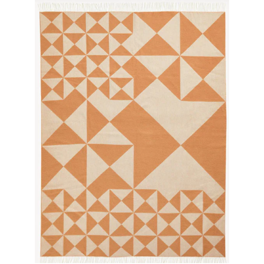 VERPAN Mirror throw sand Throw Blanket design Verner Panton B130xL190 - sand wool
