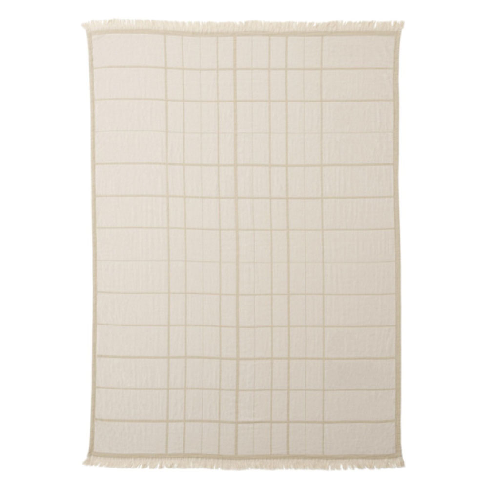 &TRADITION Throw AP10 Throw Blanket - light beige wool