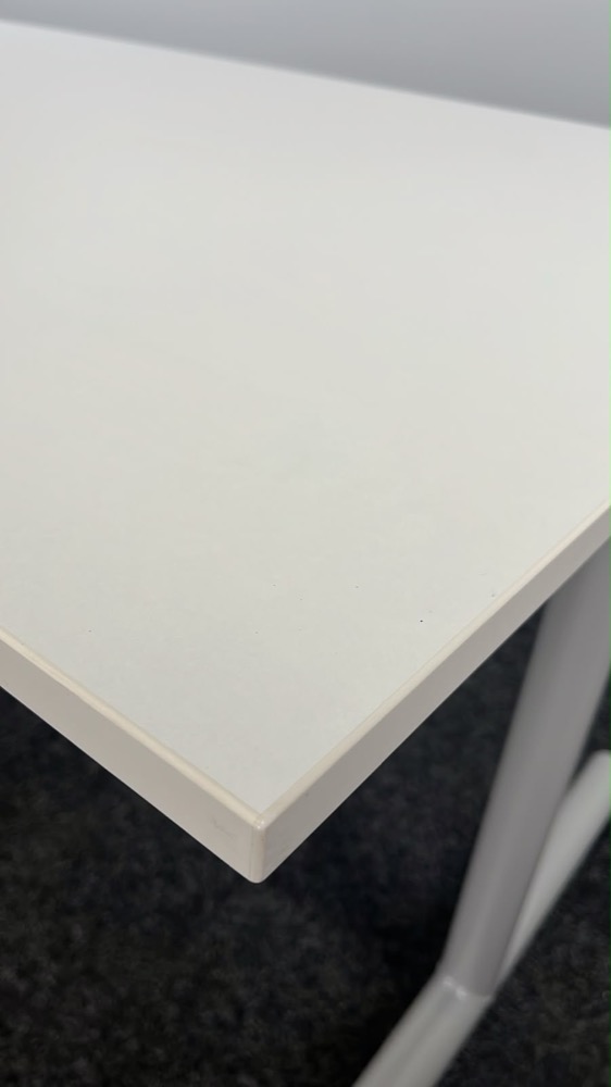 AHREND Monotop board rectangular Kantinetafel B160xD80xH76 - wit melamine / grijs metaal t-poot - Afbeelding 7