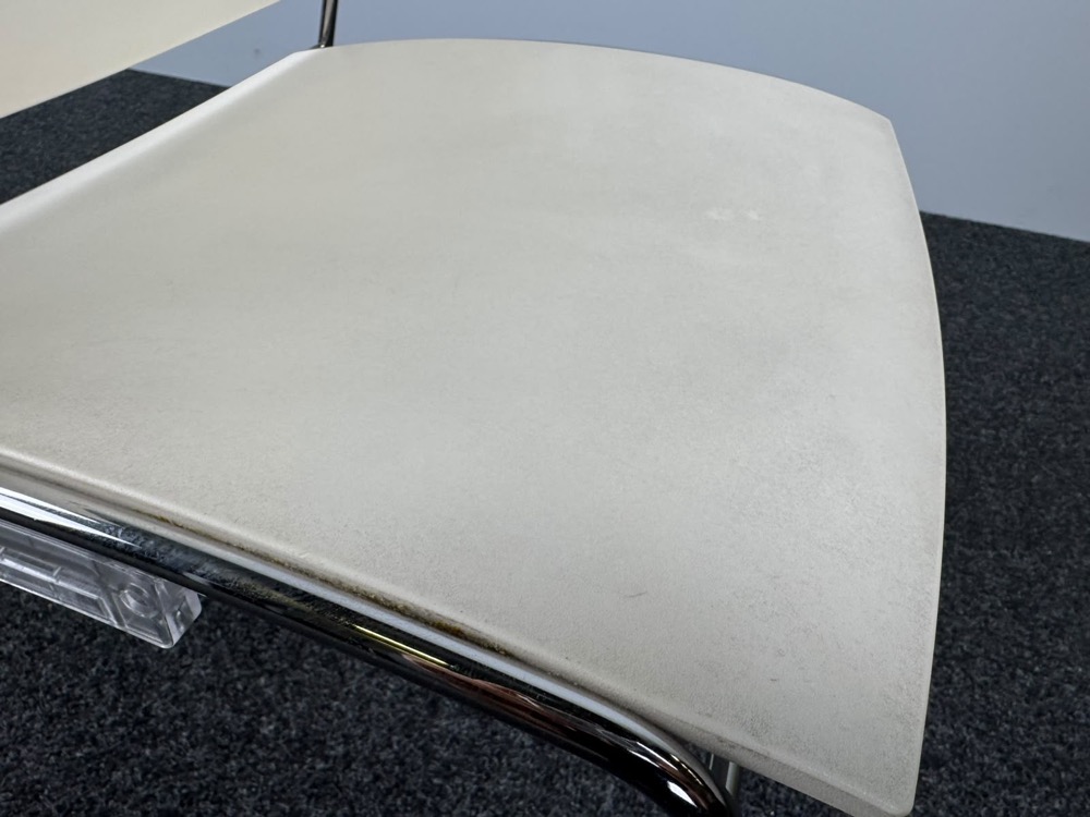 CASALA Curvy Zaalstoel Stapelbaar - wit kunststof / chrome sledepoot - Afbeelding 6