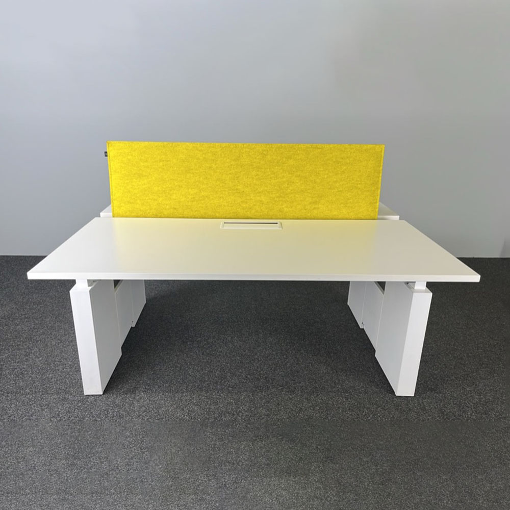 ROBBERECHTS Dubbele Workbench B160xD170xH75 - wit melamine / wit metaal wandpoot - Afbeelding 2