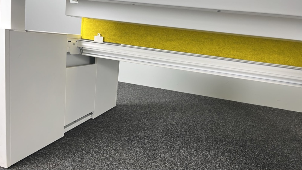 ROBBERECHTS Dubbele Workbench B160xD170xH75 - wit melamine / wit metaal wandpoot - Afbeelding 5