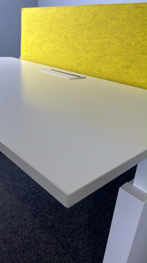 ROBBERECHTS Dubbele Workbench B160xD170xH75 - wit melamine / wit metaal wandpoot - Afbeelding 9