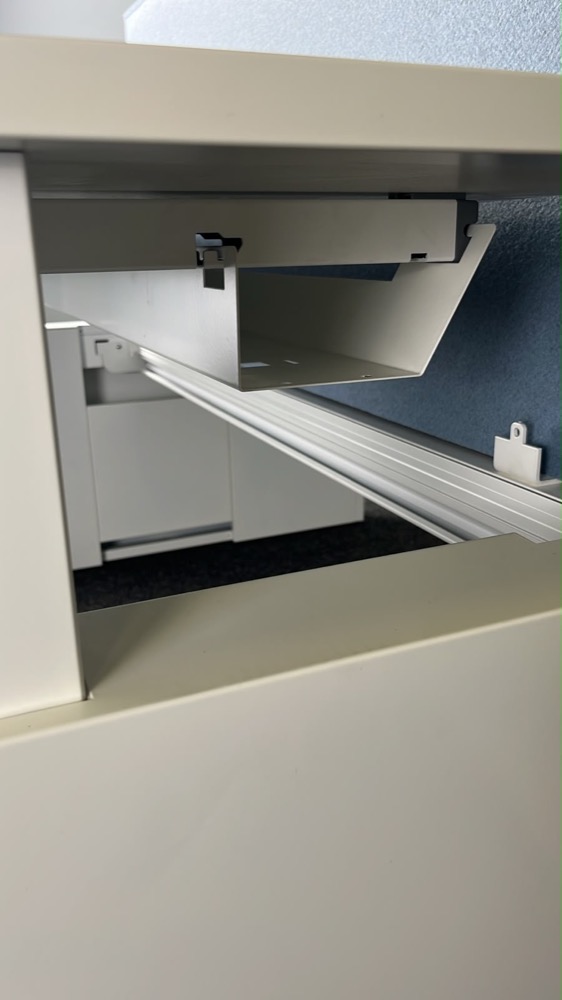 ROBBERECHTS Dubbele Workbench B160xD170xH75 - wit melamine / wit metaal wandpoot - Afbeelding 5