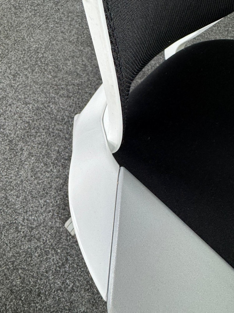 STEELCASE Bureaustoel - zwart textiel / wit metaal sterpoot - Afbeelding 11