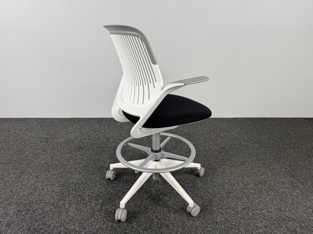 STEELCASE Bureaustoel - zwart textiel / wit metaal sterpoot - Afbeelding 9