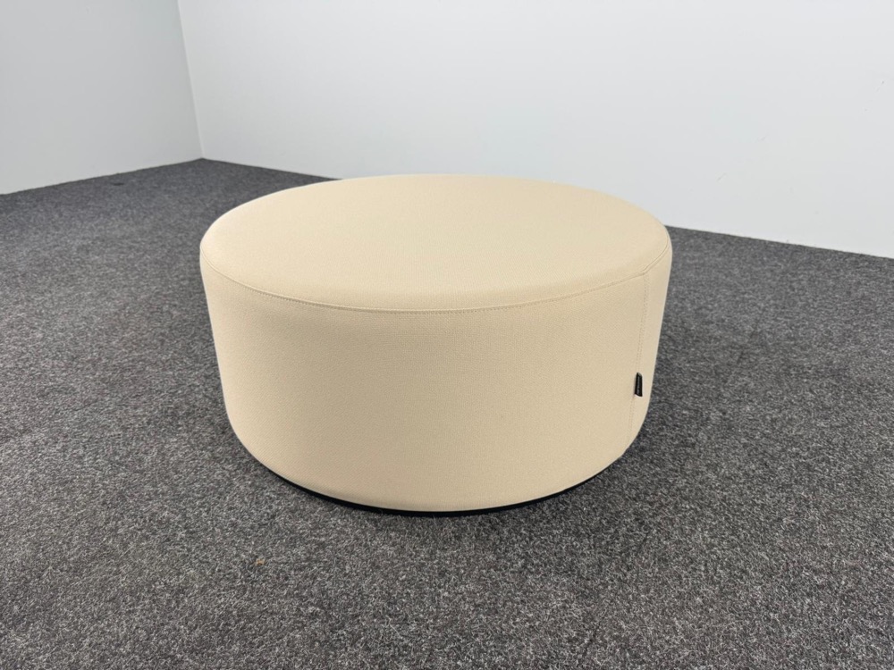 NARBUTAS Pouf B80xL35 - textile beige / hpl noir – Image 3