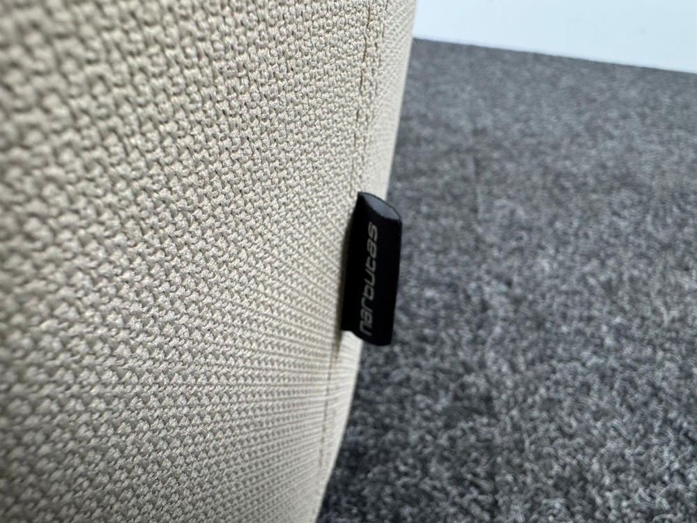 NARBUTAS Pouf B80xL35 - textile beige / hpl noir – Image 5