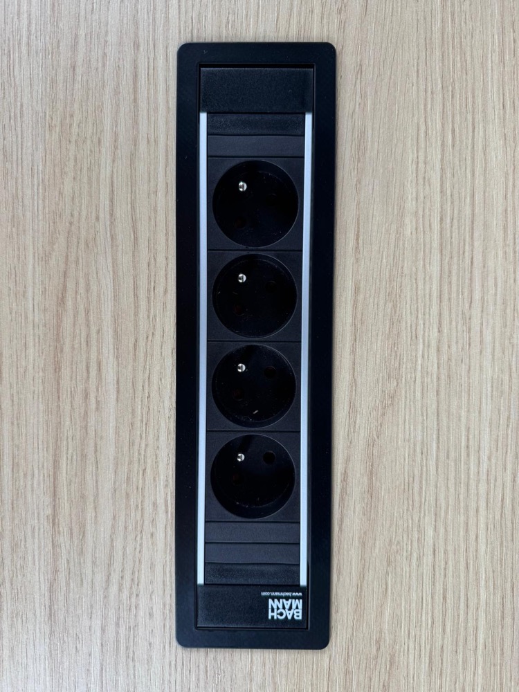 JUNTOO Vergadertafel B180xD120xH75 - beige hpl / zwart metaal vierpoot - Afbeelding 7