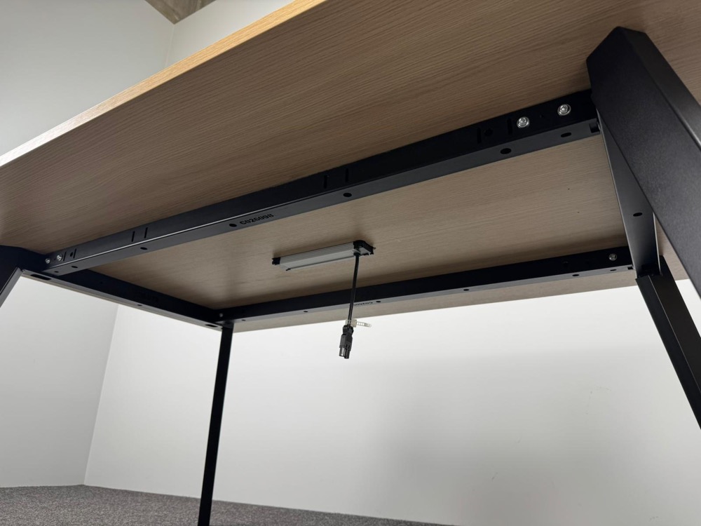 JUNTOO Vergadertafel B180xD120xH75 - beige hpl / zwart metaal vierpoot - Afbeelding 8