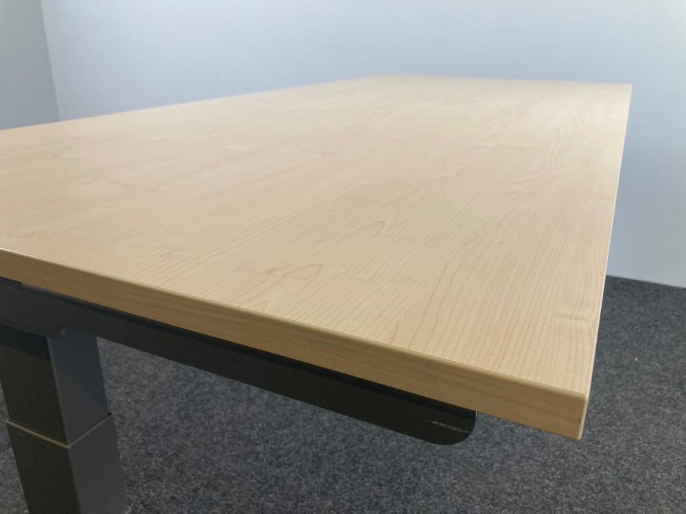 BULO Bureau assis-debout électrique B200xD90xH64-130 - hpl imitation bois / métal gris pied en t – Image 16