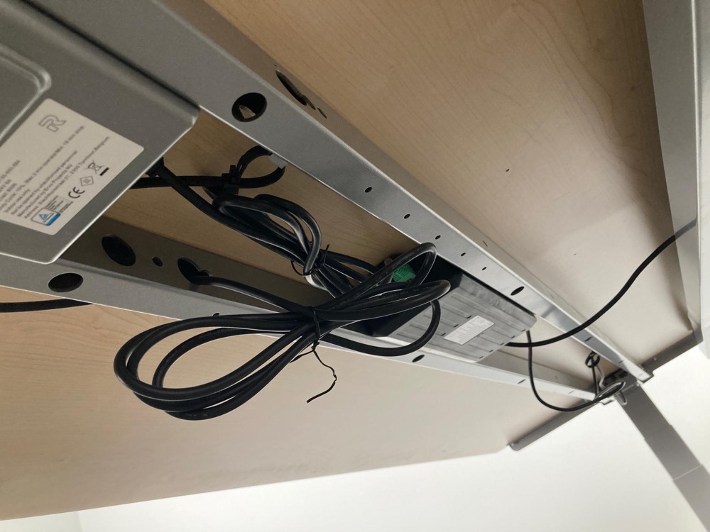 BULO Bureau assis-debout électrique B200xD90xH64-130 - hpl imitation bois / métal gris pied en t – Image 19