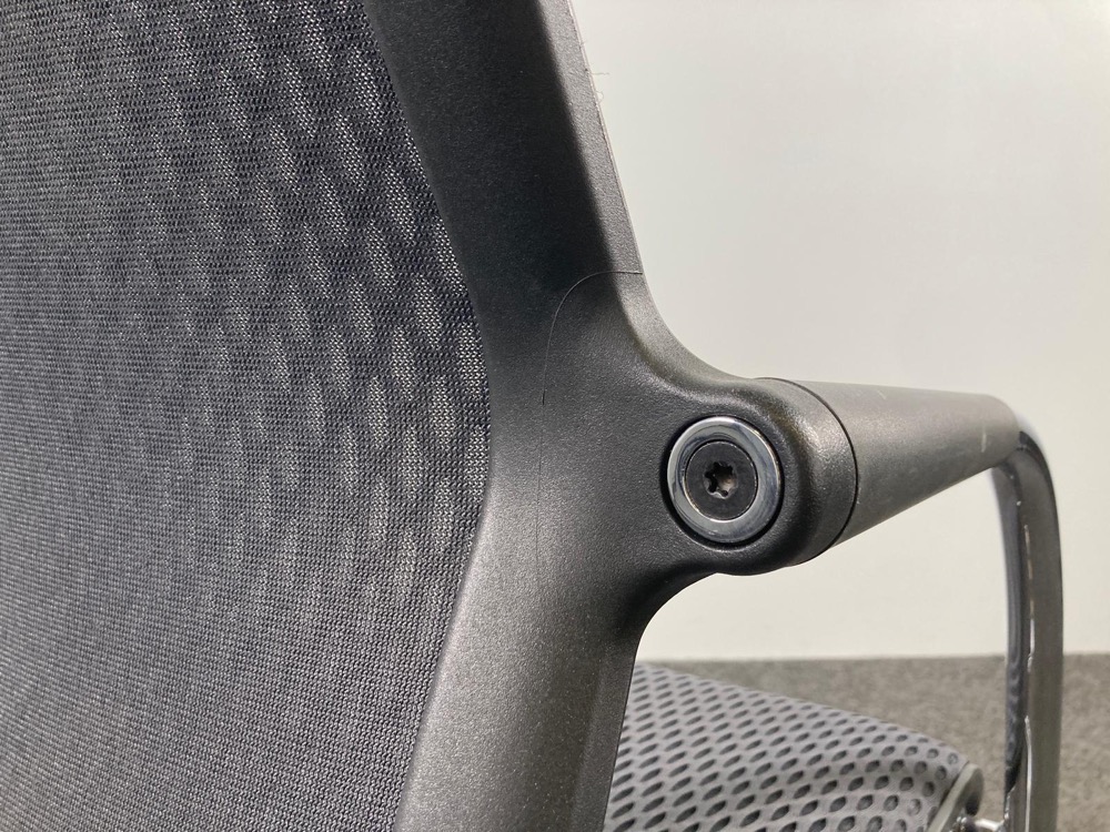 VITRA Unix Chair 538 Vergaderstoel design Antonio Citterio - zwart stof / chrome cantilever - Afbeelding 15