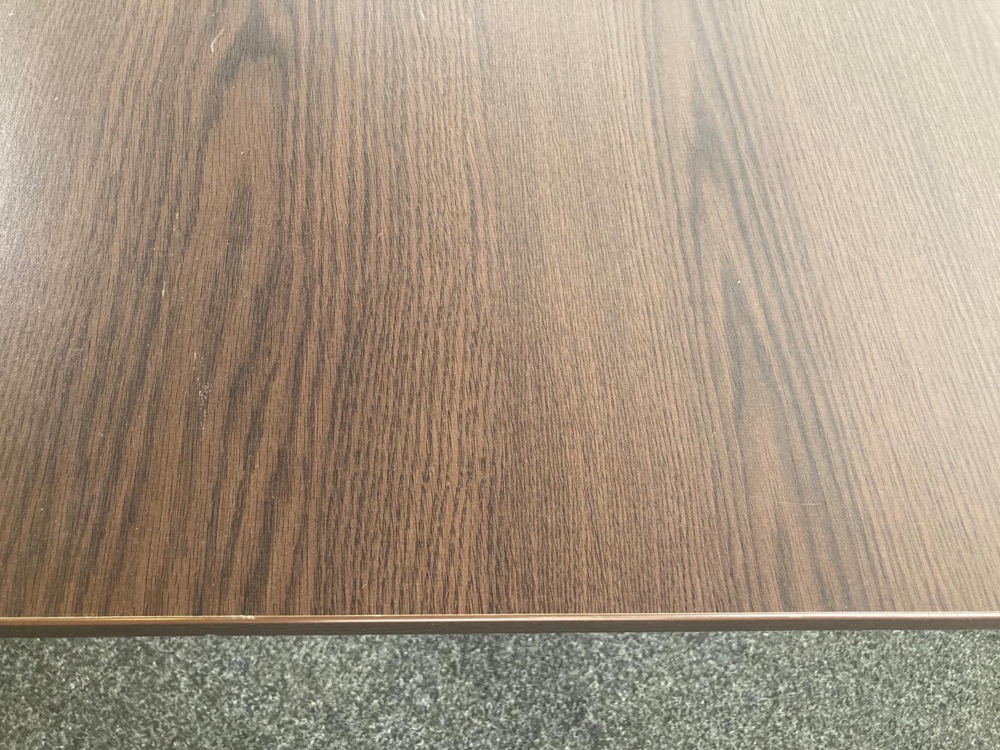 Table de réunion B200xD100xH73 - hpl bois foncé / métal noir pied en t – Image 7