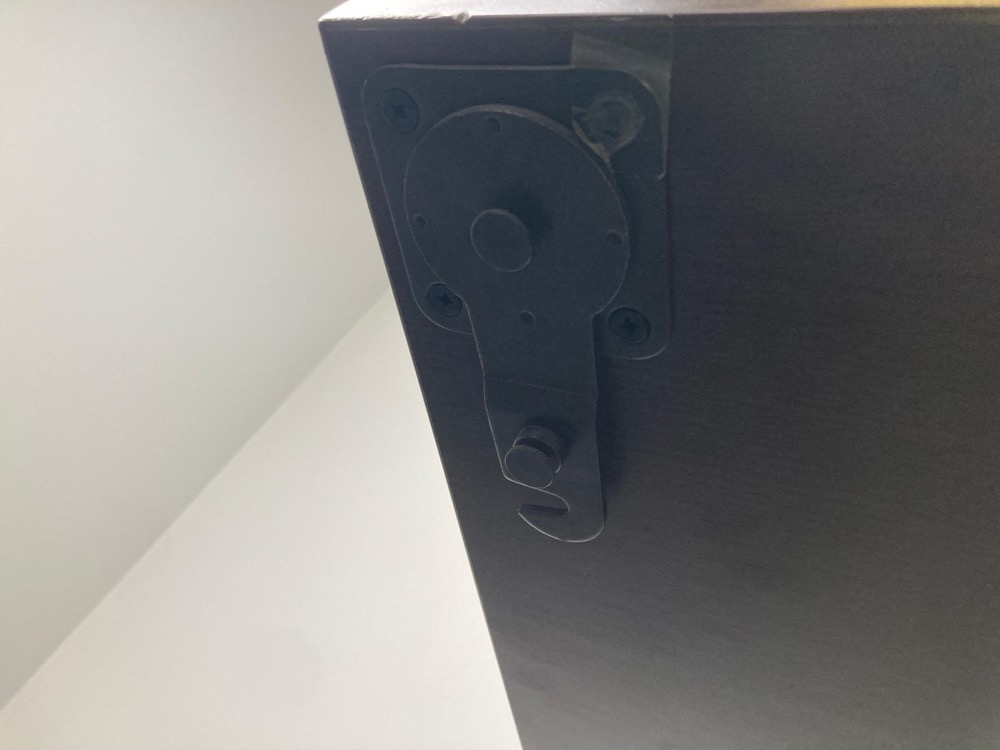 Table de réunion B200xD100xH73 - hpl bois foncé / métal noir pied en t – Image 14