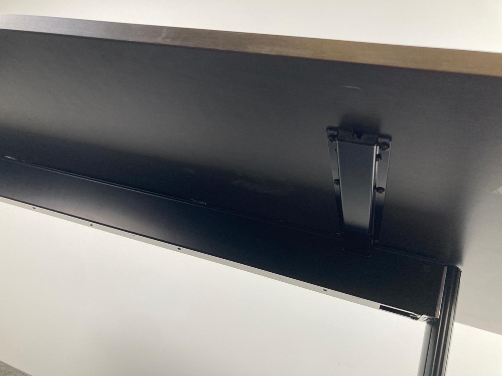 Table de réunion B200xD100xH73 - hpl bois foncé / métal noir pied en t – Image 13
