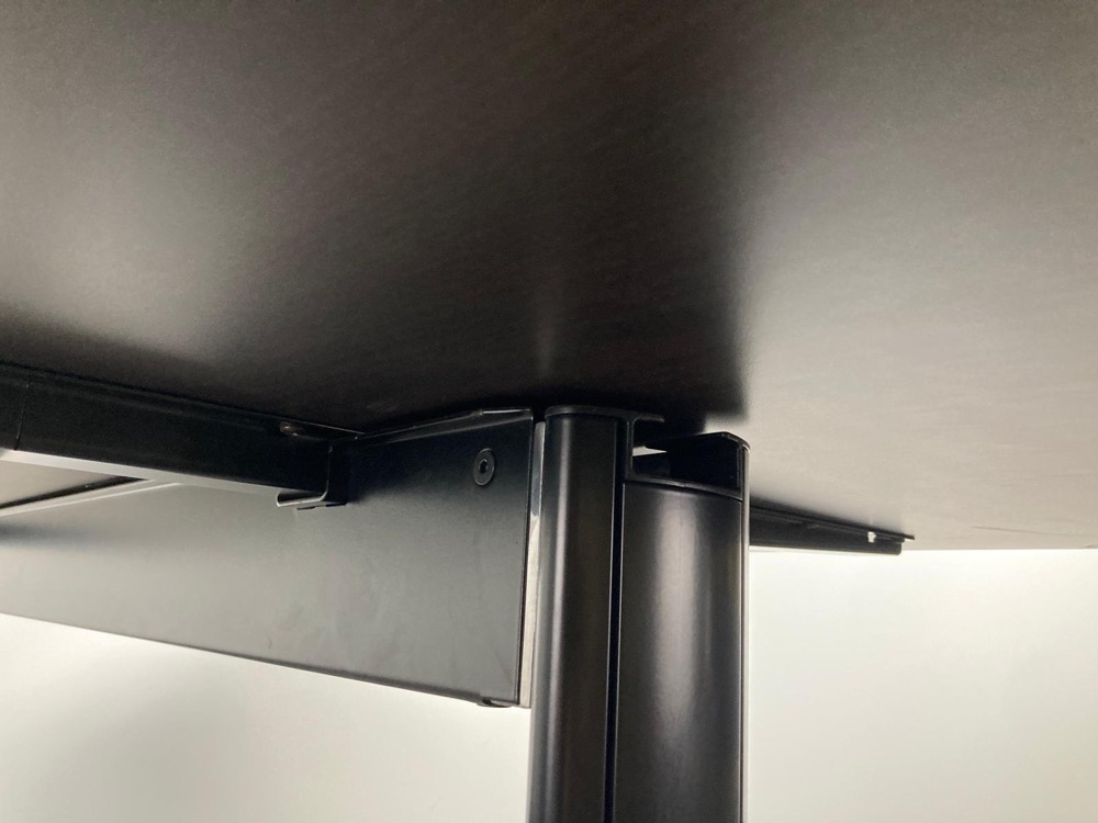 Table de réunion B200xD100xH73 - hpl bois foncé / métal noir pied en t – Image 10