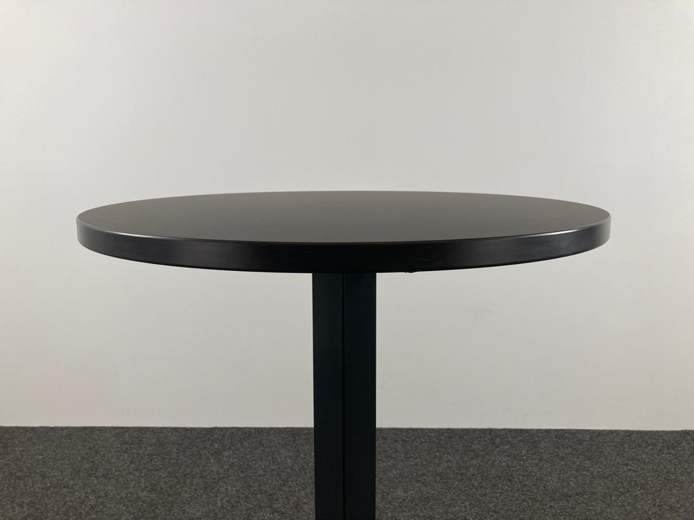 Bistro Table Table de cantine Rond B60xD60xH110 - hpl noir / métal noir base croisée – Image 10