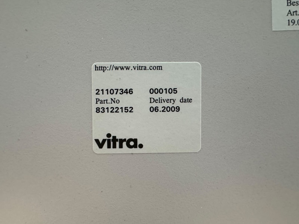 VITRA Ad Hoc Bureau Verrijdbaar design Antonio Citterio B160xD80xH72.5 - wit melamine / chrome vierpoot - Afbeelding 10