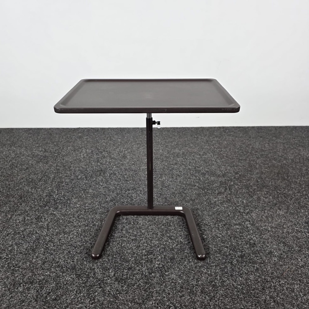 VITRA NesTable Laptoptafeltje B50xD35xH58-72 - donkerbruin kunststof / bruin metaal centrale poot - Afbeelding 4