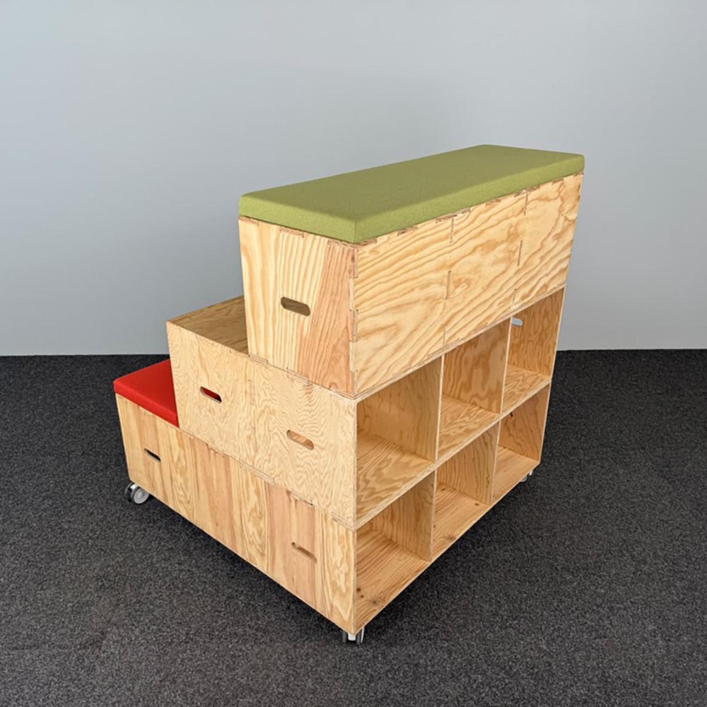 Bank Modulaire auditorium bank B112.5xD112.5xH126 - mix textiel / multiplex - Afbeelding 5