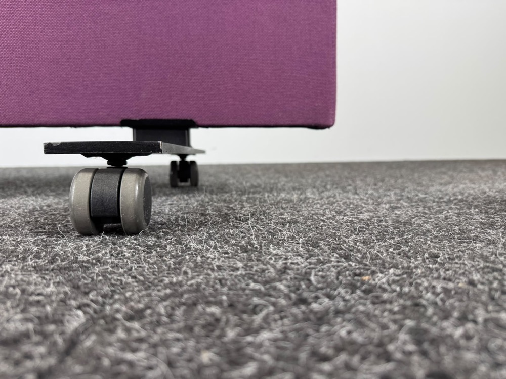 DRISAG Cloison acoustique H199xB120xD4.5 - textile violet / métal noir pied en h – Image 4