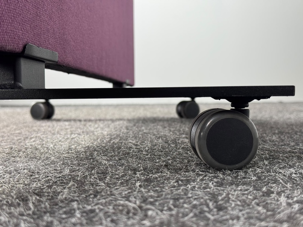 DRISAG Cloison acoustique H199xB120xD4.5 - textile violet / métal noir pied en h – Image 5