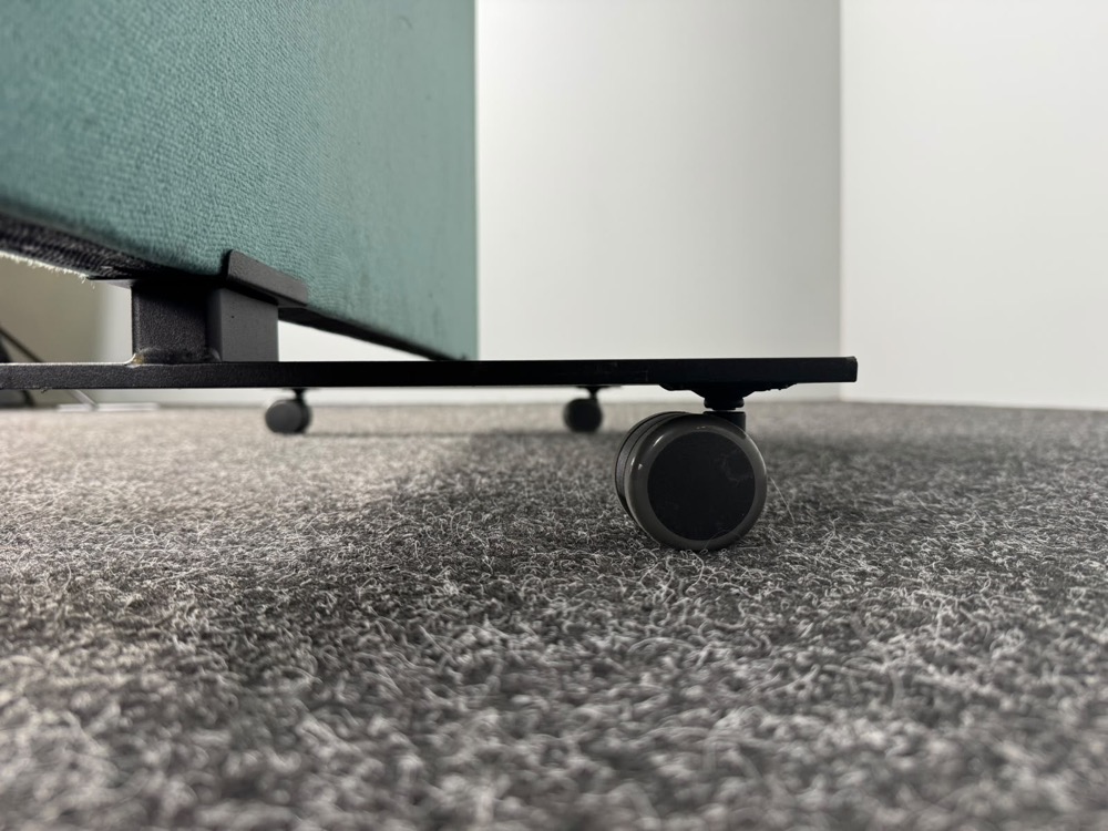 DRISAG Cloison acoustique H199xB120xD4.5 - textile bleu / métal noir pied en h – Image 5