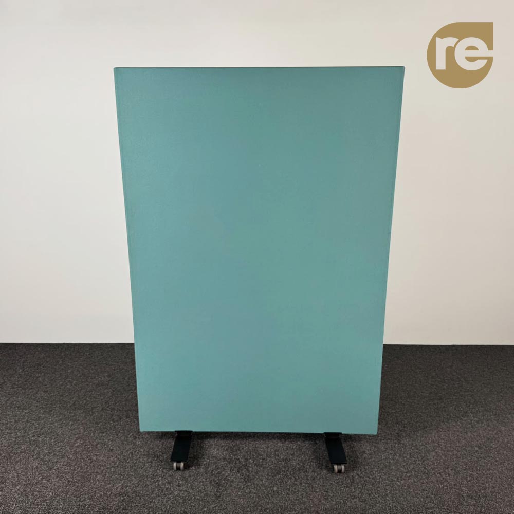 DRISAG Cloison acoustique H199xB120xD4.5 - textile bleu / métal noir pied en h