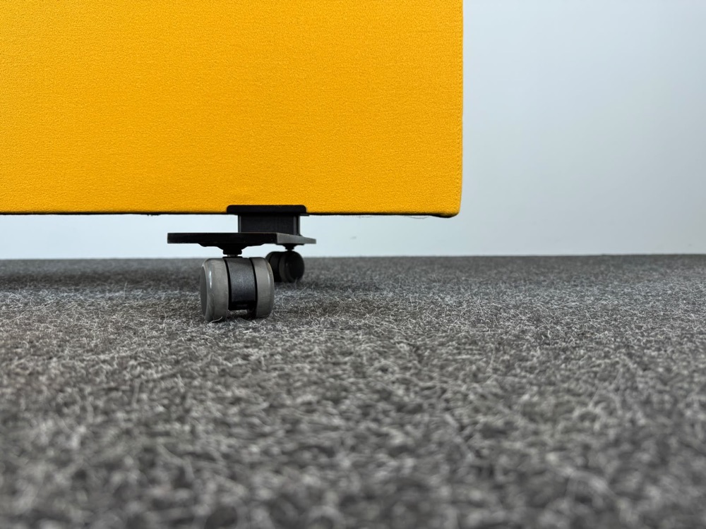 DRISAG Cloison acoustique H199xB120xD4.5 - textile jaune / métal noir pied en h – Image 4