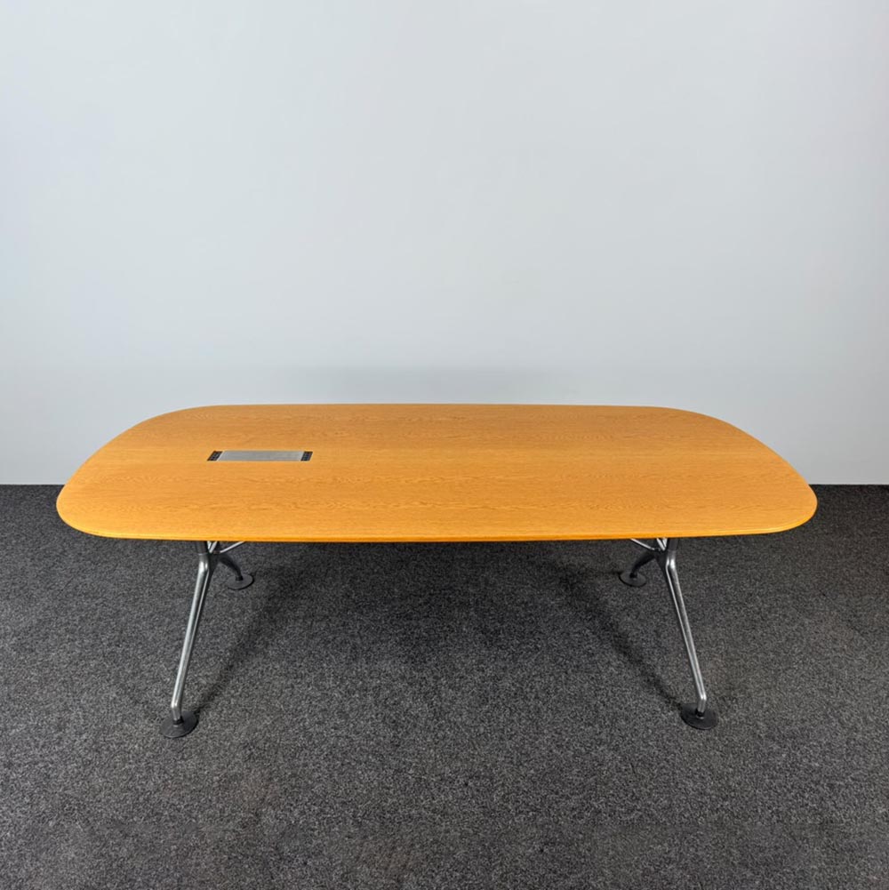 VITRA Eames Directiebureau design Charles and Ray Eames B210xD100xH72 - fineer / chrome y-poot - Afbeelding 2
