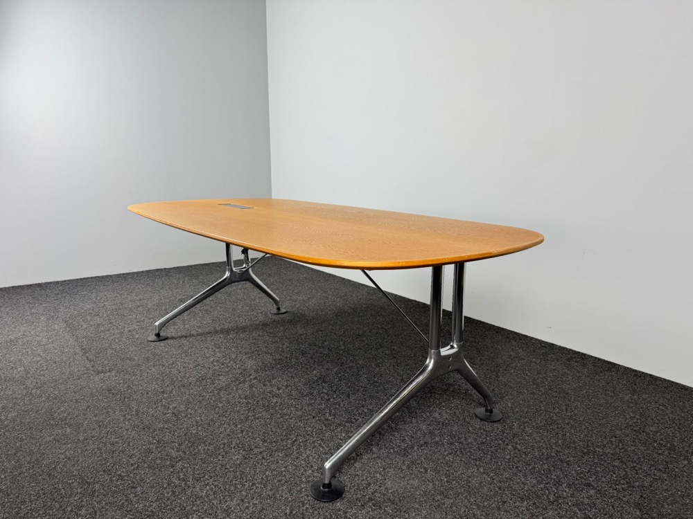 VITRA Eames Directiebureau design Charles and Ray Eames B210xD100xH72 - fineer / chrome y-poot - Afbeelding 3