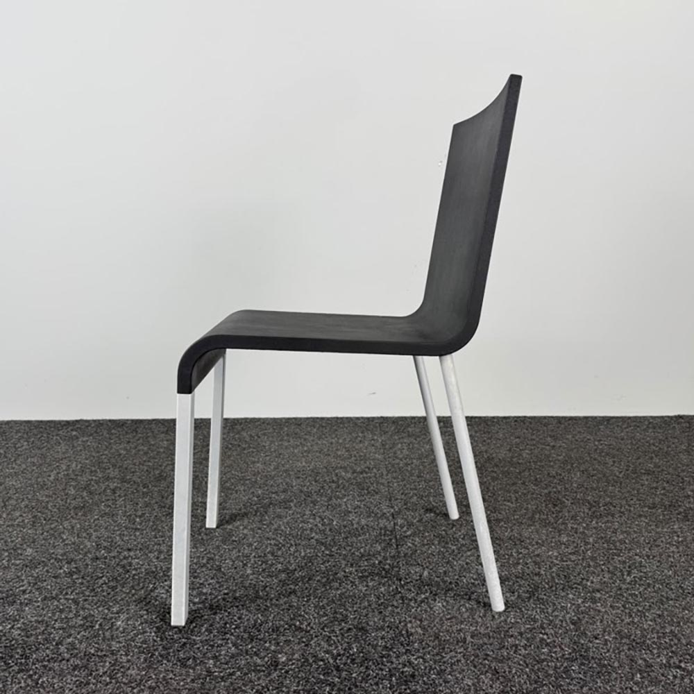 VITRA .03 Vergaderstoel design Maarten van Severen - antraciet kunststof / grijs metaal vierpoot - Afbeelding 3