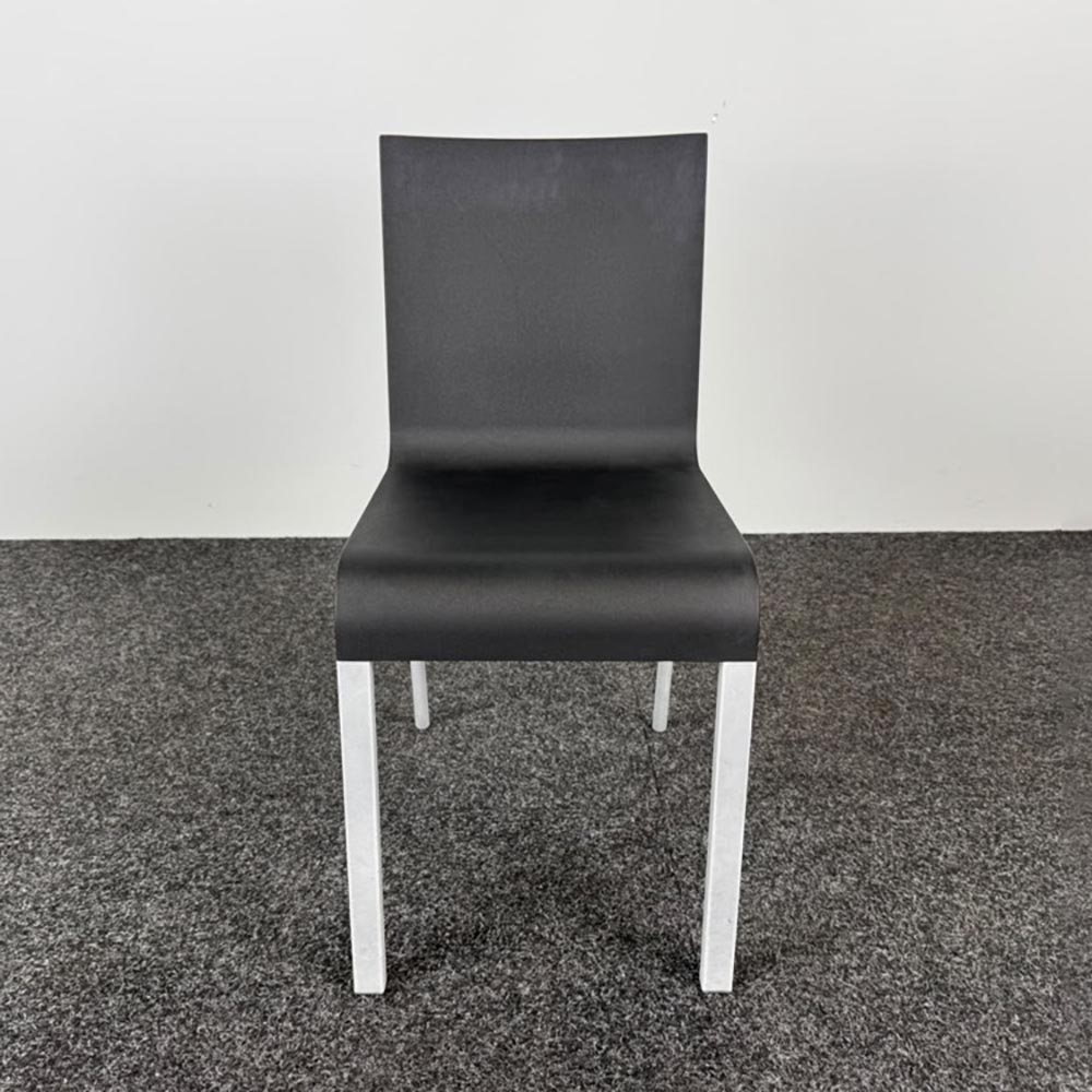 VITRA .03 Vergaderstoel design Maarten van Severen - antraciet kunststof / grijs metaal vierpoot - Afbeelding 6