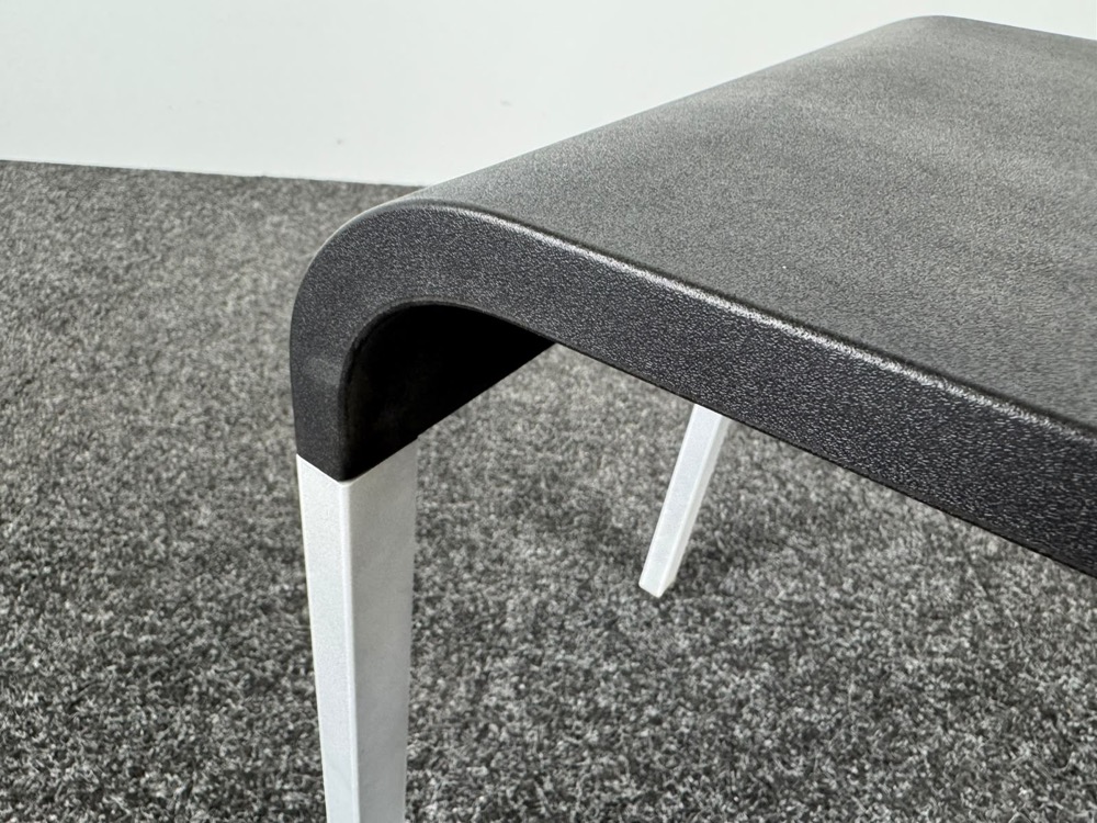 VITRA .03 Vergaderstoel design Maarten van Severen - antraciet kunststof / grijs metaal vierpoot - Afbeelding 10