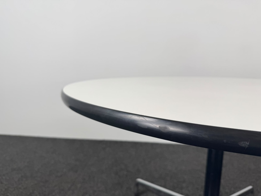 VITRA Eames Vergadertafel Rond design Charles and Ray Eames B110xD110xH72 - wit hpl / chrome sterpoot - Afbeelding 3