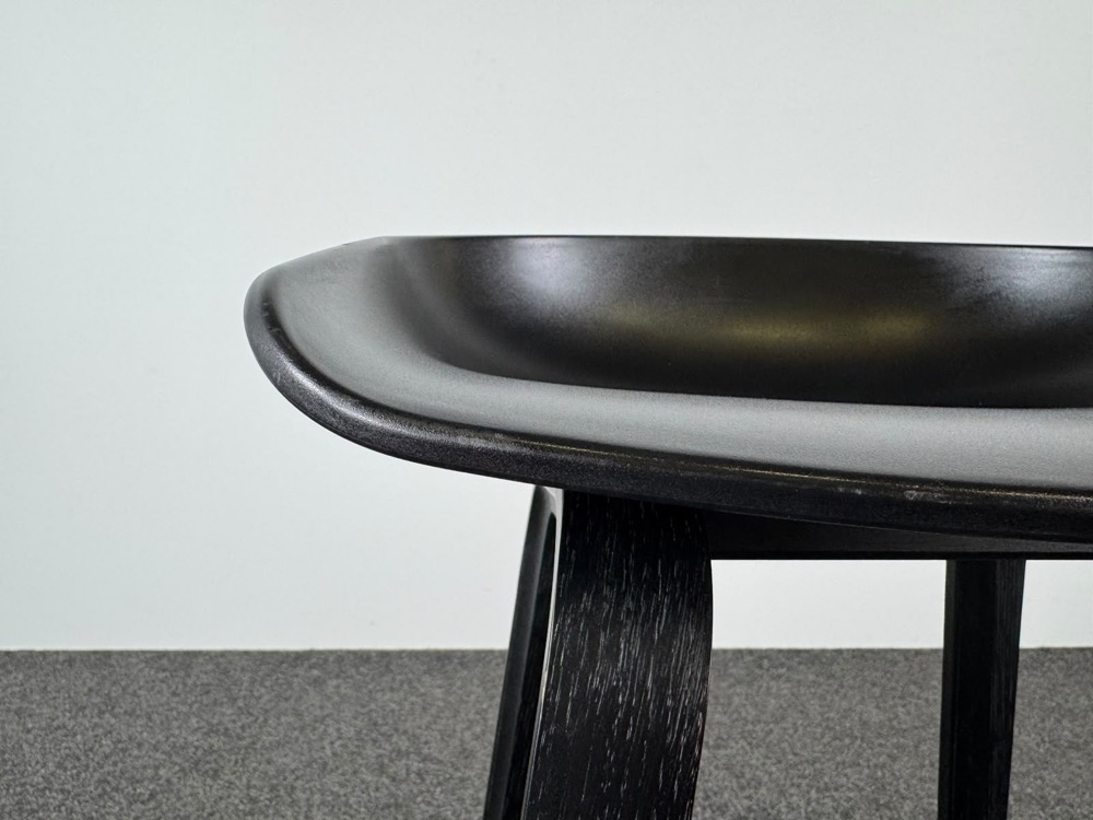 HAY About a Stool AAS32 Barkruk design Hee Welling - zwart kunststof / zwart hout vierpoot - Afbeelding 6