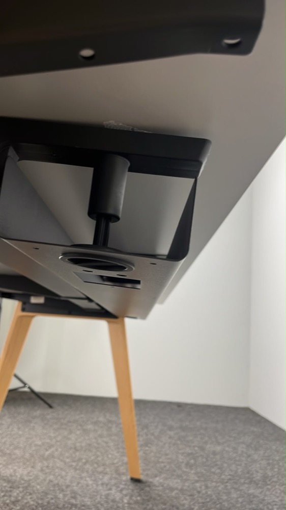 STEELCASE Bureau B200xD80xH74 - wit melamine / eikenhout vierpoot - Afbeelding 7