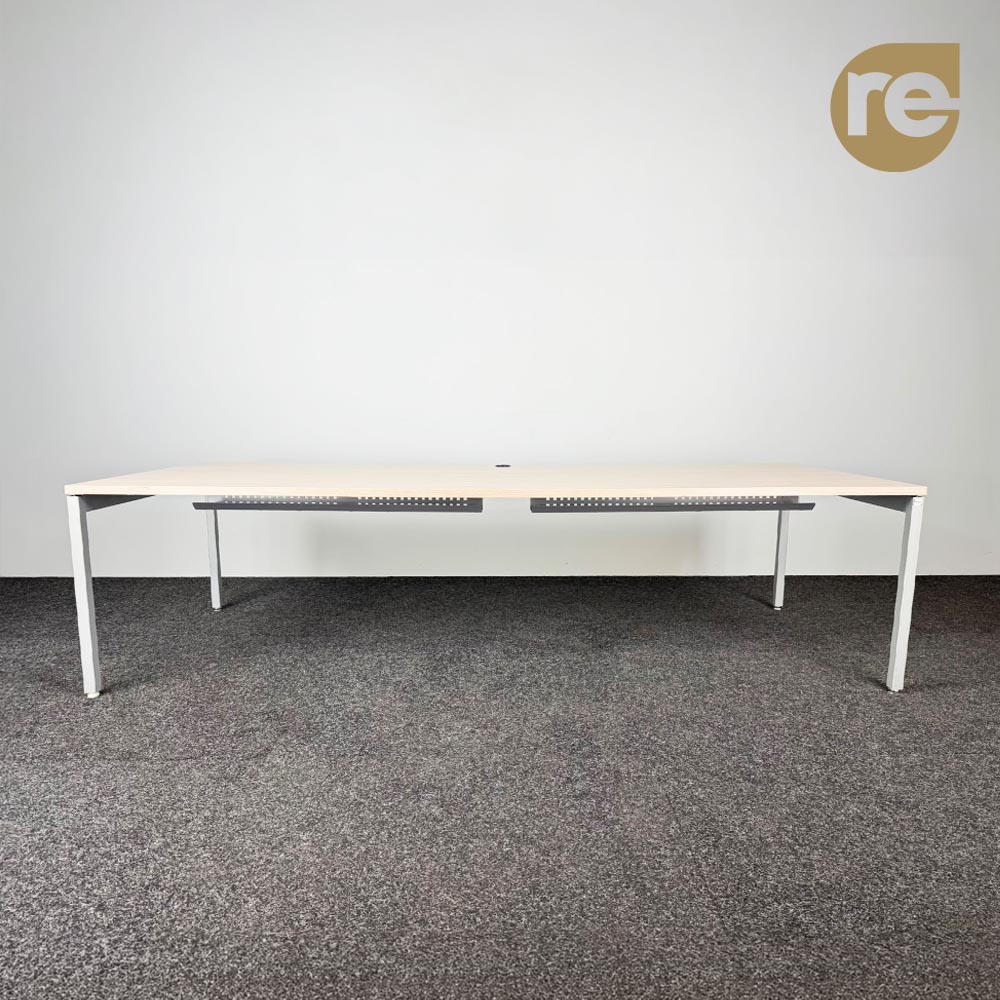 Directiebureau B260xD100xH72 - hout hpl / grijs metaal vierpoot