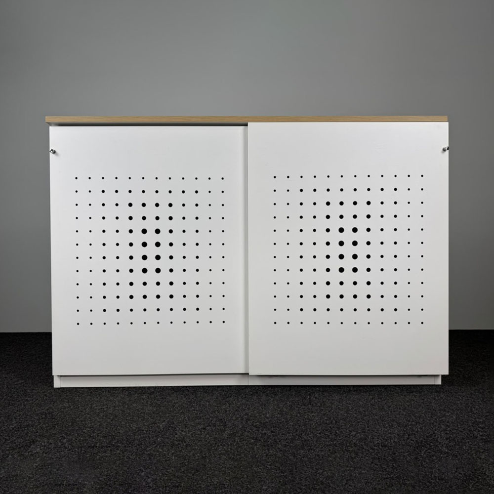 PAMI Halfh Schuifdeurkast H123xB180xD48 - wit metaal - Afbeelding 2