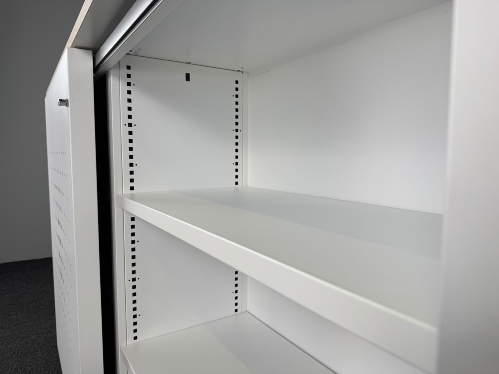 PAMI Halfh Schuifdeurkast H123xB180xD48 - wit metaal - Afbeelding 5