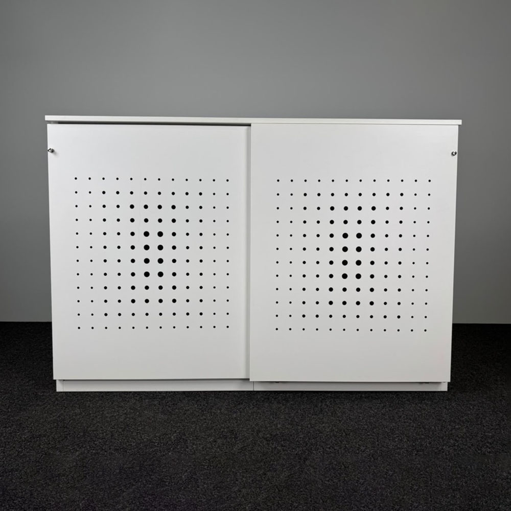 PAMI Halfh Schuifdeurkast H123xB180xD48 - wit metaal - Afbeelding 2