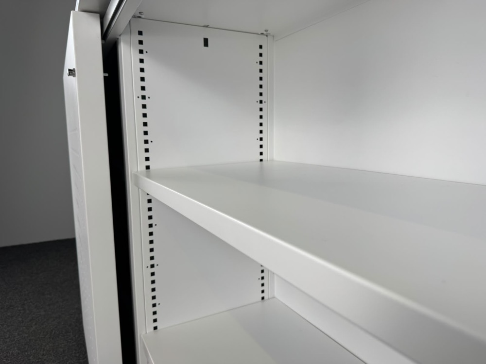 PAMI Halfh Schuifdeurkast H123xB180xD48 - wit metaal - Afbeelding 5