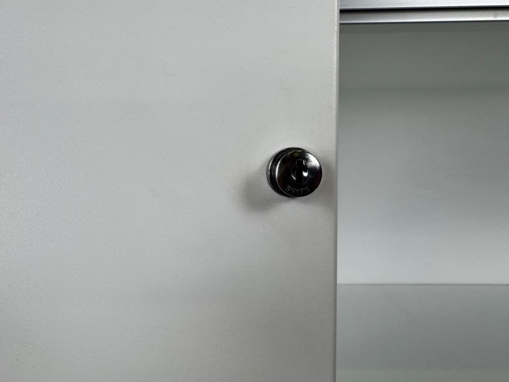 PAMI Halfh Schuifdeurkast H123xB180xD48 - wit metaal - Afbeelding 7