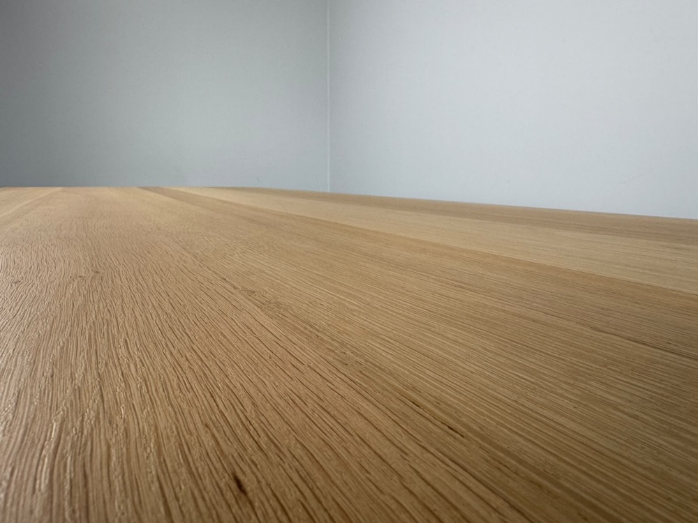 Vergadertafel B350xD100xH75 - massief eik / massief eik vierpoot - Afbeelding 7